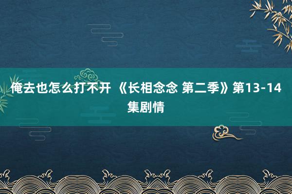 俺去也怎么打不开 《长相念念 第二季》第13-14集剧情