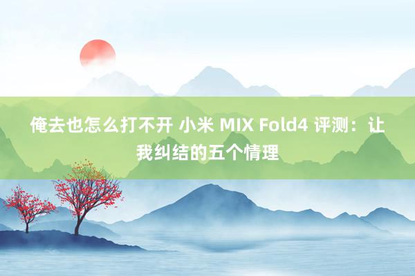 俺去也怎么打不开 小米 MIX Fold4 评测：让我纠结的五个情理