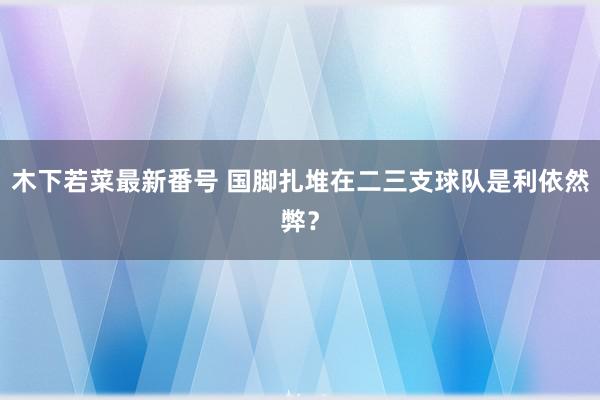 木下若菜最新番号 国脚扎堆在二三支球队是利依然弊？