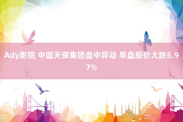 Ady影院 中国天保集团盘中异动 早盘股价大跌5.97%