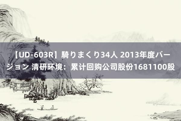 【UD-603R】騎りまくり34人 2013年度バージョン 清研环境：累计回购公司股份1681100股