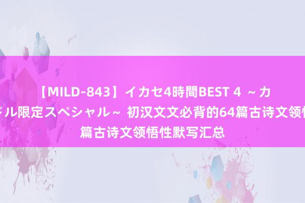 【MILD-843】イカセ4時間BEST 4 ～カリスマアイドル限定スペシャル～ 初汉文文必背的64篇古诗文领悟性默写汇总