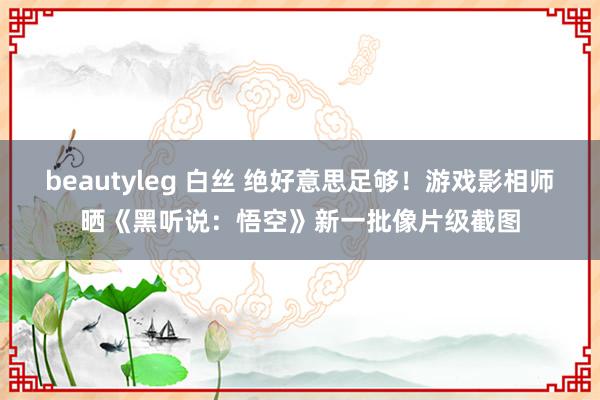 beautyleg 白丝 绝好意思足够！游戏影相师晒《黑听说：悟空》新一批像片级截图